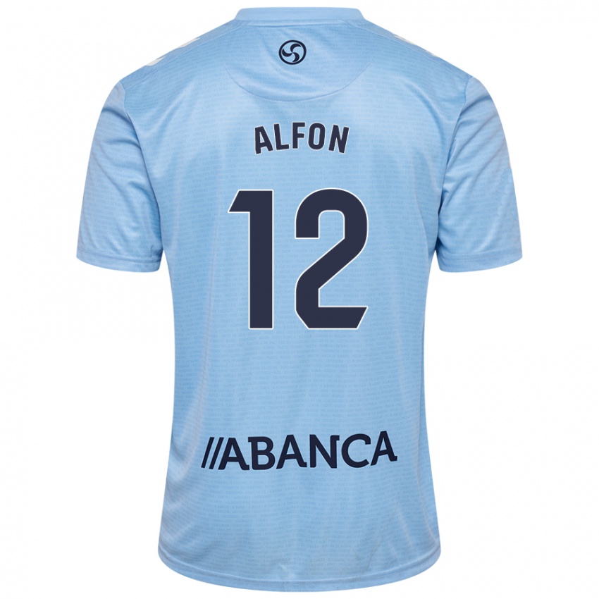 Mænd Alfon Gonzalez #12 Himmelblå Hjemmebane Spillertrøjer 2024/25 Trøje T-Shirt