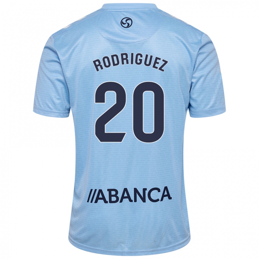 Mænd Javi Rodríguez #20 Himmelblå Hjemmebane Spillertrøjer 2024/25 Trøje T-Shirt