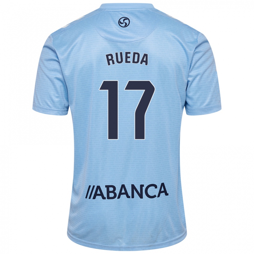 Mænd Javi Rueda #17 Himmelblå Hjemmebane Spillertrøjer 2024/25 Trøje T-Shirt