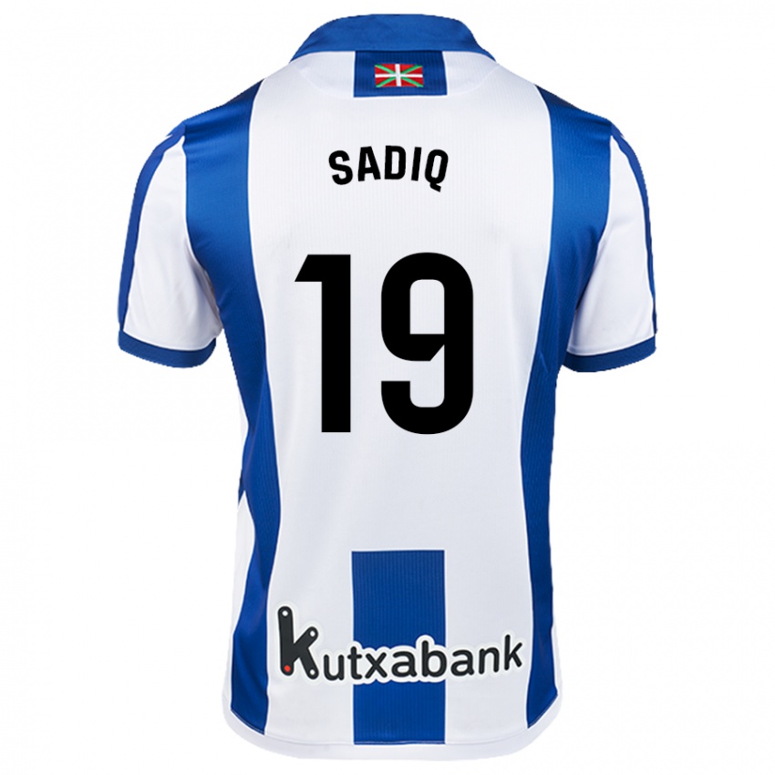 Mænd Umar Sadiq #19 Hvid Blå Hjemmebane Spillertrøjer 2024/25 Trøje T-Shirt