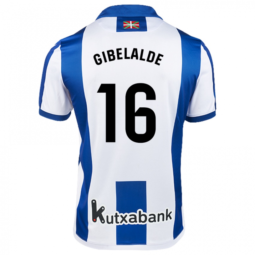 Mænd Manex Gibelalde #16 Hvid Blå Hjemmebane Spillertrøjer 2024/25 Trøje T-Shirt