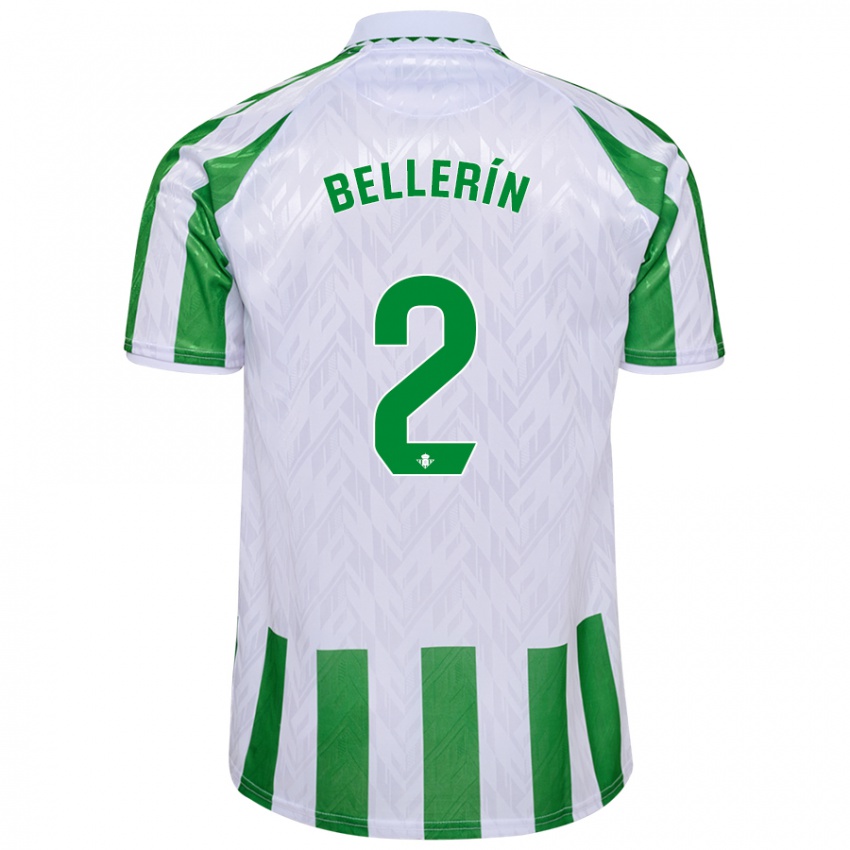 Mænd Hector Bellerin #2 Grønne Hvide Striber Hjemmebane Spillertrøjer 2024/25 Trøje T-Shirt