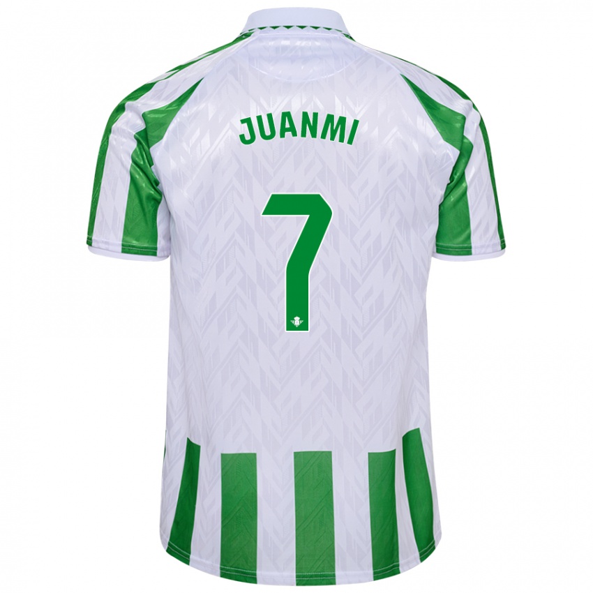 Mænd Juanmi #7 Grønne Hvide Striber Hjemmebane Spillertrøjer 2024/25 Trøje T-Shirt