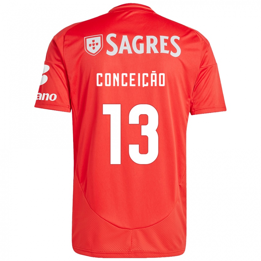 Mænd João Conceição #13 Rød Hvid Hjemmebane Spillertrøjer 2024/25 Trøje T-Shirt