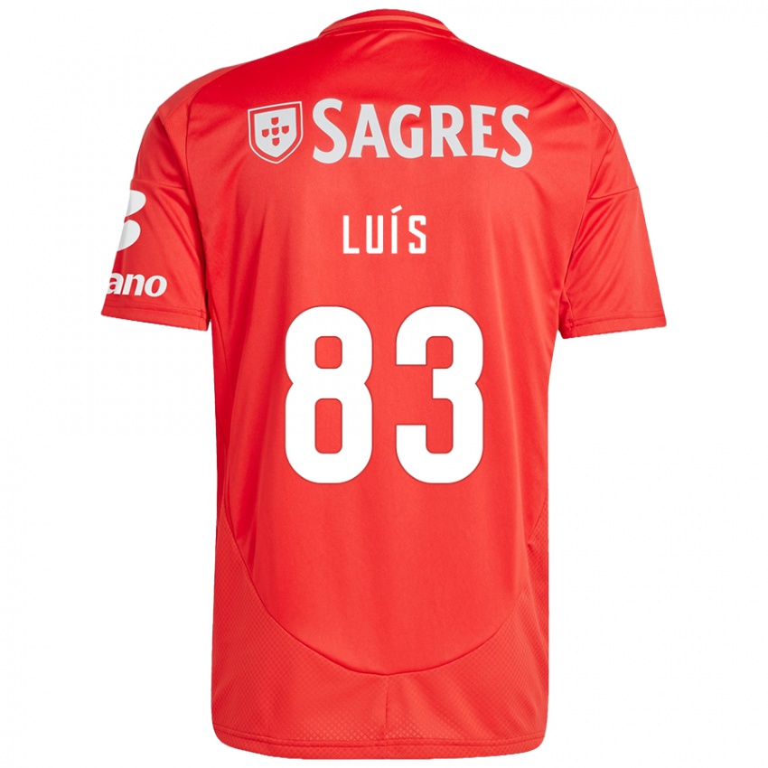 Mænd Rafael Luís #83 Rød Hvid Hjemmebane Spillertrøjer 2024/25 Trøje T-Shirt