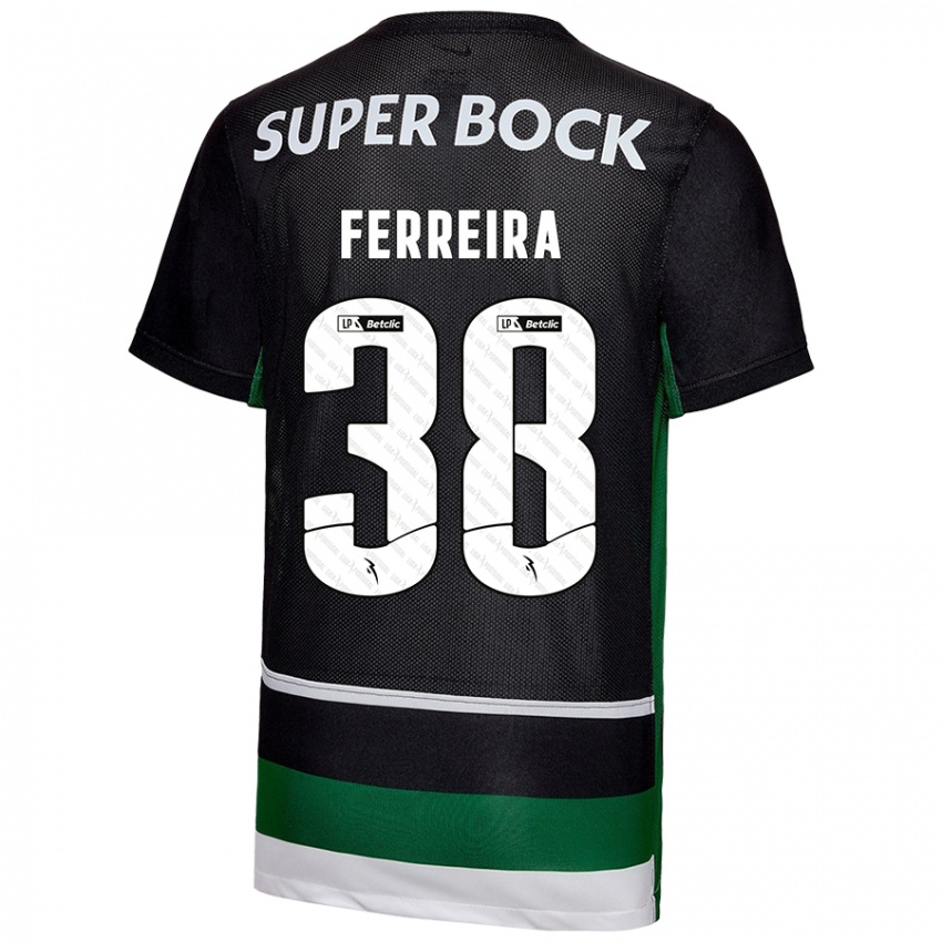 Mænd Marta Ferreira #38 Sort Hvid Grøn Hjemmebane Spillertrøjer 2024/25 Trøje T-Shirt