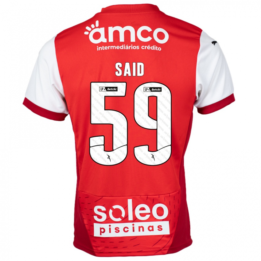 Mænd Yan Said #59 Rød Hvid Hjemmebane Spillertrøjer 2024/25 Trøje T-Shirt