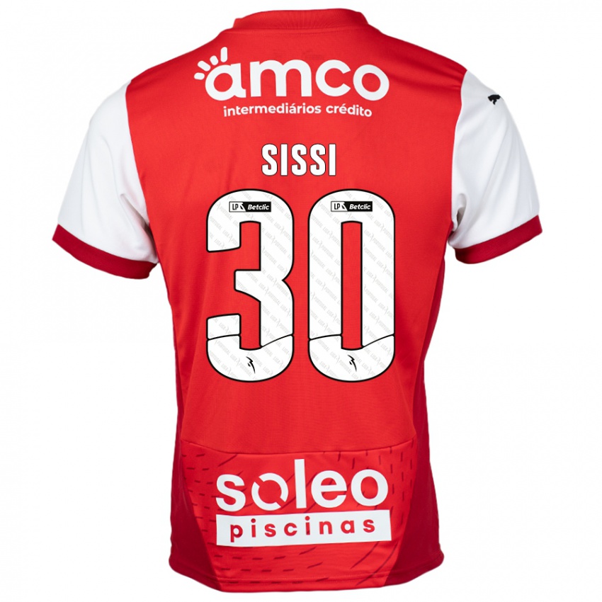 Mænd Sissi #30 Rød Hvid Hjemmebane Spillertrøjer 2024/25 Trøje T-Shirt