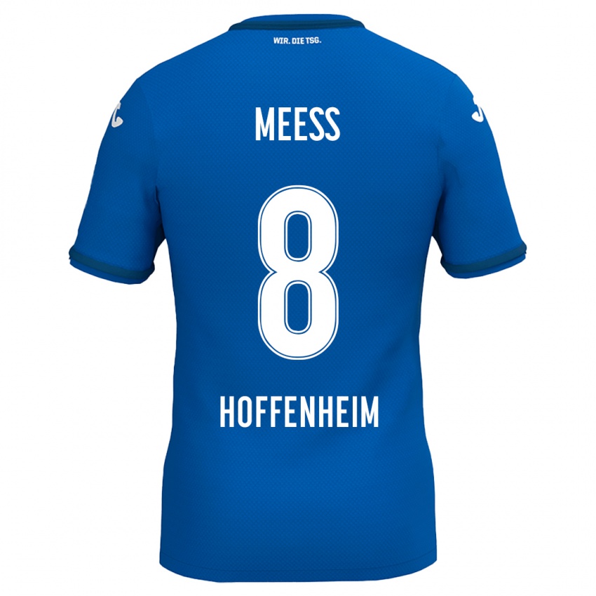 Mænd Jakob Meeß #8 Kongeblå Hjemmebane Spillertrøjer 2024/25 Trøje T-Shirt