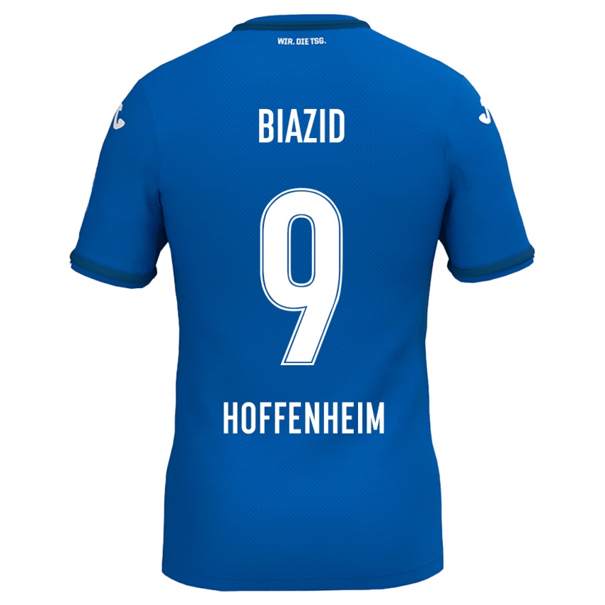 Mænd Zain Biazid #9 Kongeblå Hjemmebane Spillertrøjer 2024/25 Trøje T-Shirt