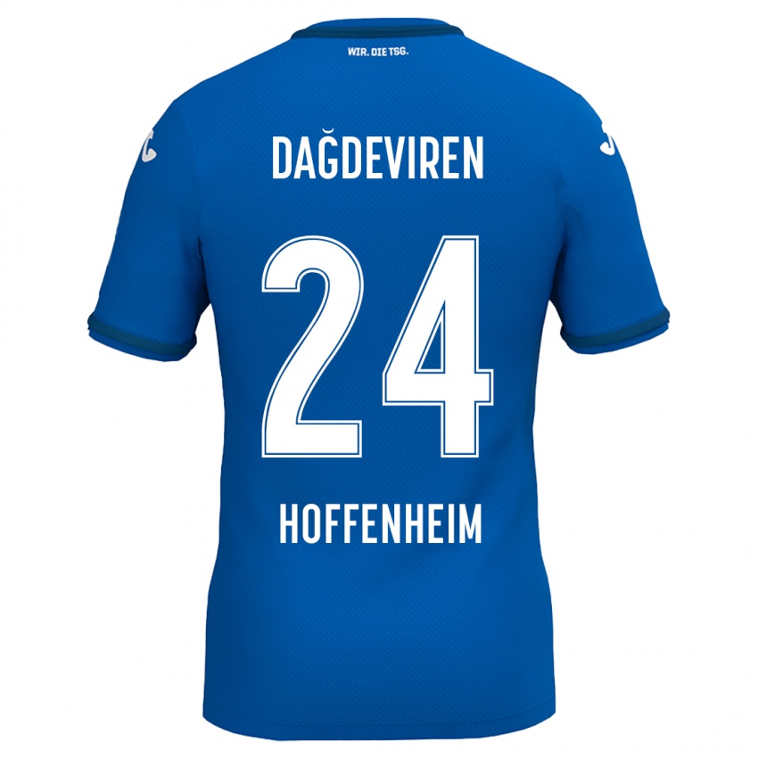 Mænd Diren Dağdeviren #24 Kongeblå Hjemmebane Spillertrøjer 2024/25 Trøje T-Shirt