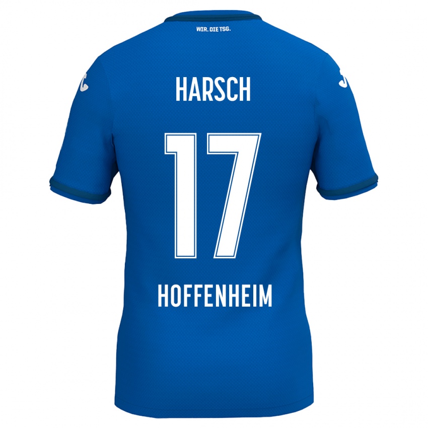 Mænd Franziska Harsch #17 Kongeblå Hjemmebane Spillertrøjer 2024/25 Trøje T-Shirt