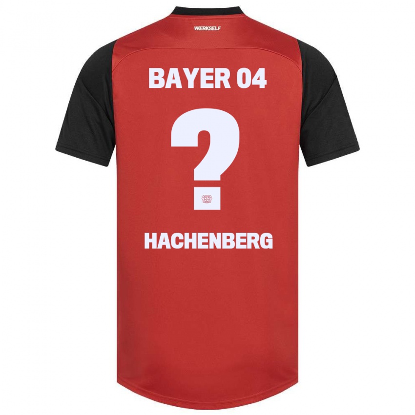 Mænd Merlin Hachenberg #0 Rød Sort Hjemmebane Spillertrøjer 2024/25 Trøje T-Shirt