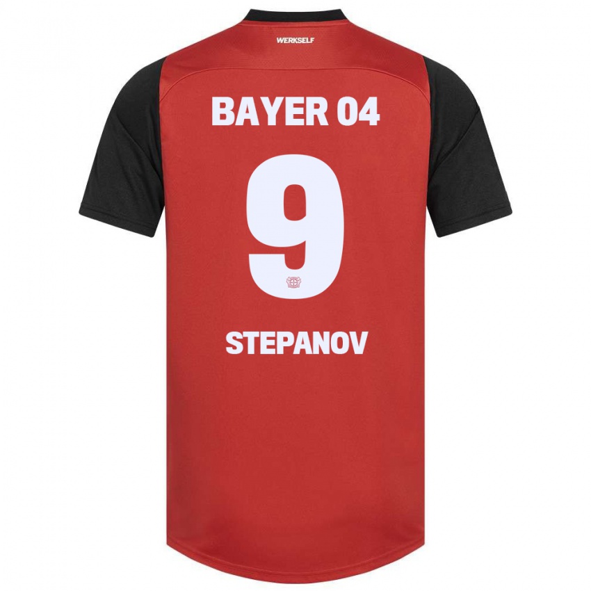 Mænd Artem Stepanov #9 Rød Sort Hjemmebane Spillertrøjer 2024/25 Trøje T-Shirt