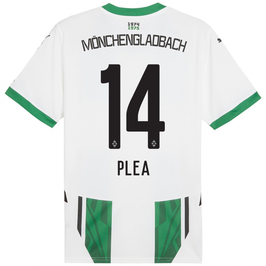 Mænd Alassane Plea #14 Hvid Grøn Hjemmebane Spillertrøjer 2024/25 Trøje T-Shirt