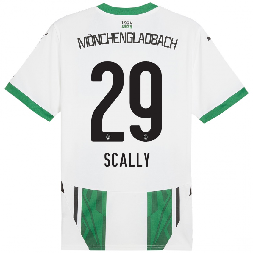 Mænd Joe Scally #29 Hvid Grøn Hjemmebane Spillertrøjer 2024/25 Trøje T-Shirt