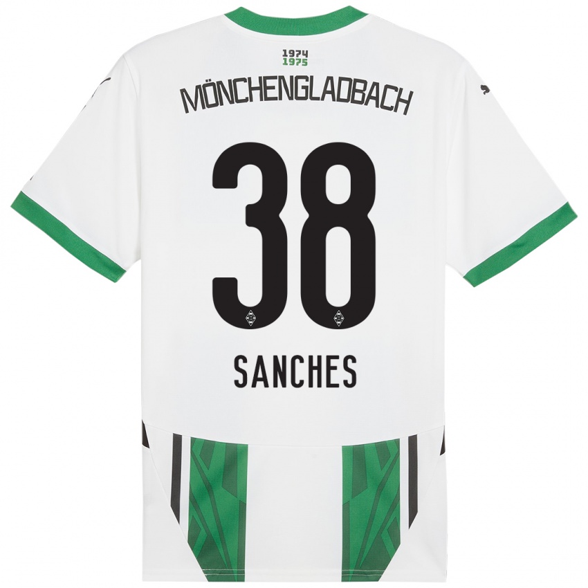 Mænd Yvandro Borges Sanches #38 Hvid Grøn Hjemmebane Spillertrøjer 2024/25 Trøje T-Shirt