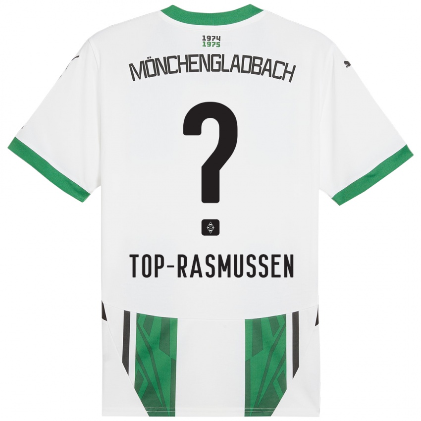 Mænd Tristan Top-Rasmussen #0 Hvid Grøn Hjemmebane Spillertrøjer 2024/25 Trøje T-Shirt