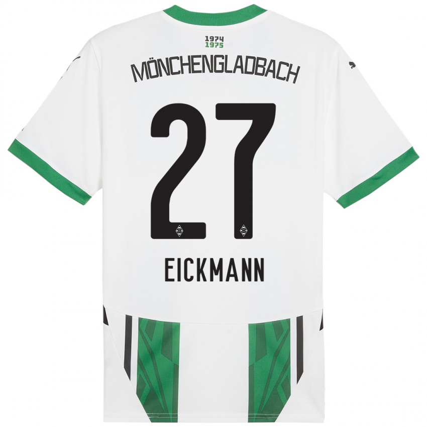 Mænd Mia Eickmann #27 Hvid Grøn Hjemmebane Spillertrøjer 2024/25 Trøje T-Shirt