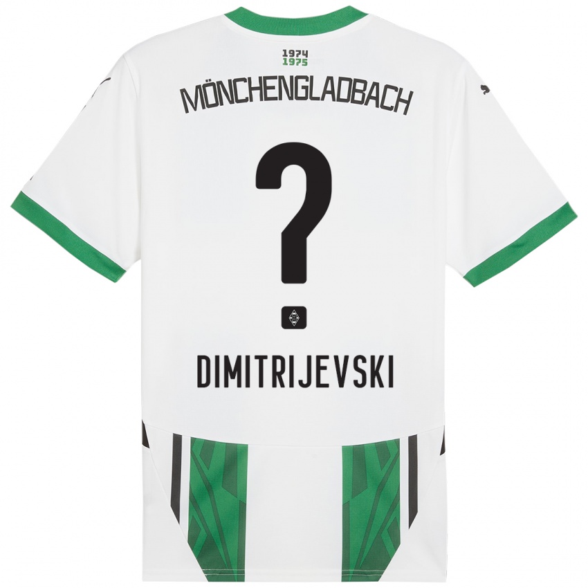 Mænd Maximilian Dimitrijevski #0 Hvid Grøn Hjemmebane Spillertrøjer 2024/25 Trøje T-Shirt