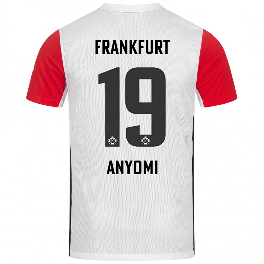 Mænd Nicole Anyomi #19 Hvid Rød Hjemmebane Spillertrøjer 2024/25 Trøje T-Shirt