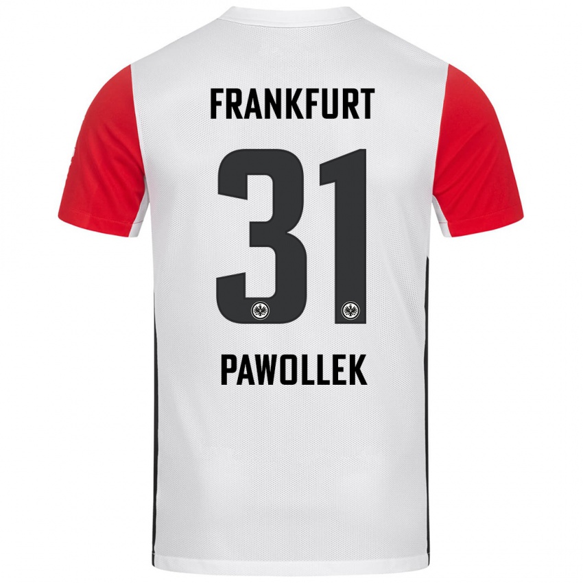 Mænd Tanja Pawollek #31 Hvid Rød Hjemmebane Spillertrøjer 2024/25 Trøje T-Shirt