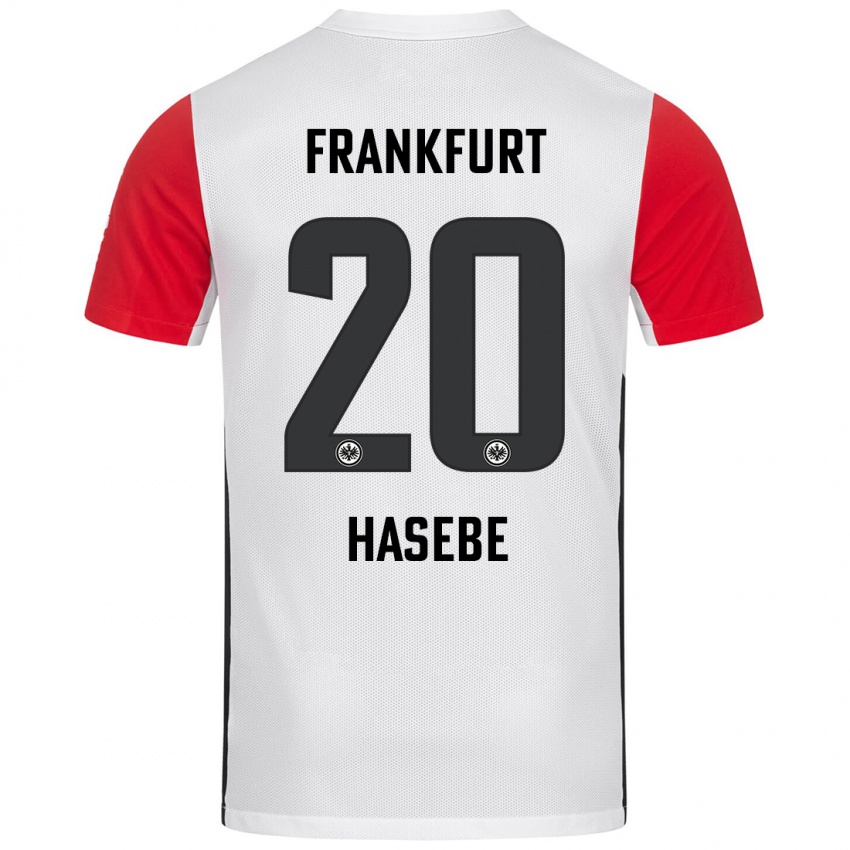 Mænd Makoto Hasebe #20 Hvid Rød Hjemmebane Spillertrøjer 2024/25 Trøje T-Shirt