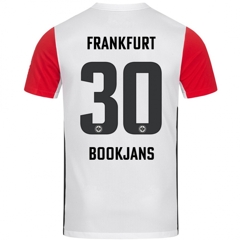 Mænd Jakob Bookjans #30 Hvid Rød Hjemmebane Spillertrøjer 2024/25 Trøje T-Shirt