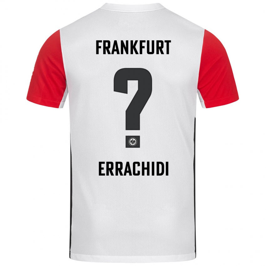 Mænd Youness Errachidi #0 Hvid Rød Hjemmebane Spillertrøjer 2024/25 Trøje T-Shirt