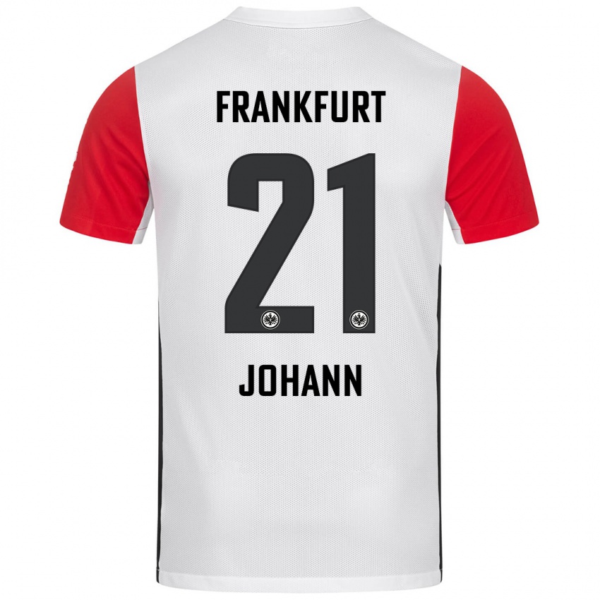 Mænd Hannah Johann #21 Hvid Rød Hjemmebane Spillertrøjer 2024/25 Trøje T-Shirt