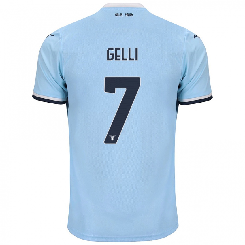 Mænd Valerio Gelli #7 Blå Hjemmebane Spillertrøjer 2024/25 Trøje T-Shirt