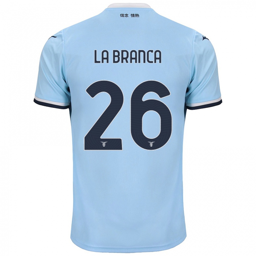 Mænd Ruggero La Branca #26 Blå Hjemmebane Spillertrøjer 2024/25 Trøje T-Shirt