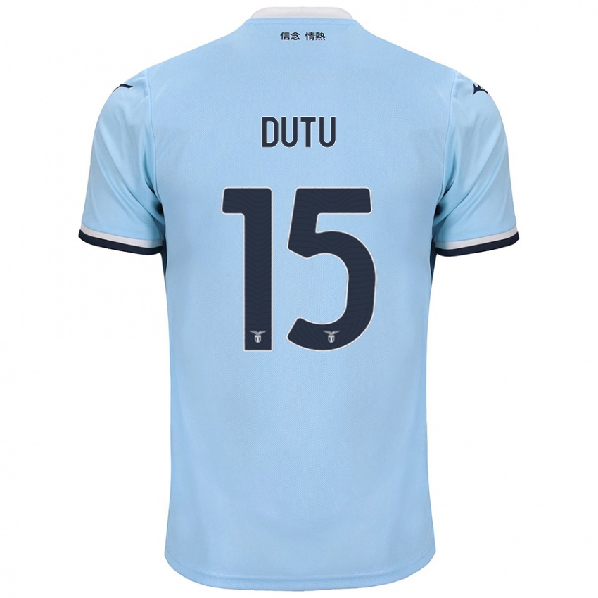 Mænd Matteo Dutu #15 Blå Hjemmebane Spillertrøjer 2024/25 Trøje T-Shirt