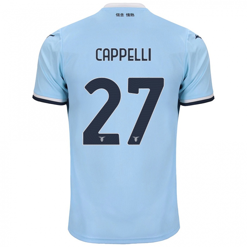 Mænd Tommaso Cappelli #27 Blå Hjemmebane Spillertrøjer 2024/25 Trøje T-Shirt