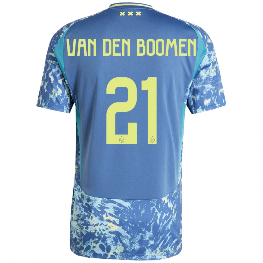 Mænd Branco Van Den Boomen #21 Grå Blå Gul Udebane Spillertrøjer 2024/25 Trøje T-Shirt