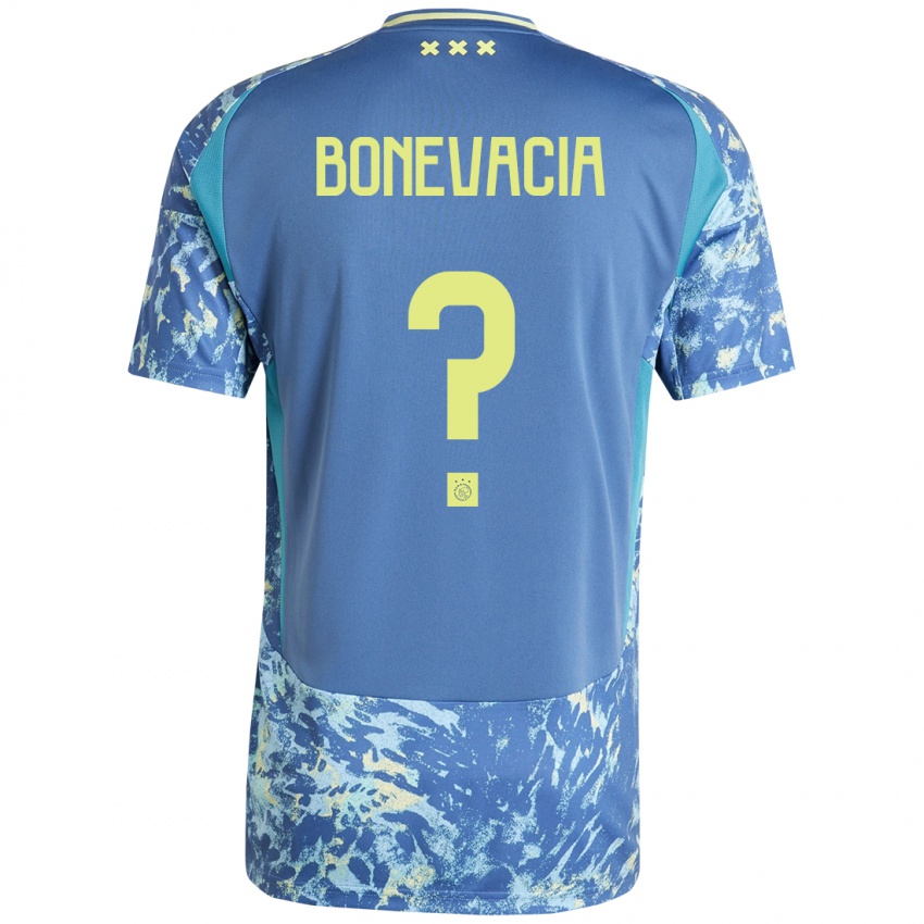 Mænd Giuliano Bonevacia #0 Grå Blå Gul Udebane Spillertrøjer 2024/25 Trøje T-Shirt