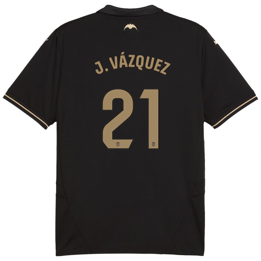 Mænd Jesús Vázquez #21 Sort Udebane Spillertrøjer 2024/25 Trøje T-Shirt