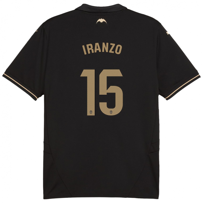 Mænd Rubén Iranzo #15 Sort Udebane Spillertrøjer 2024/25 Trøje T-Shirt