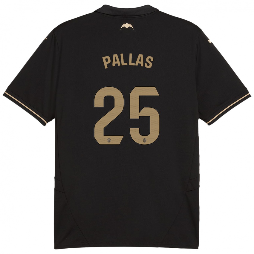 Mænd Nerea Pallas #25 Sort Udebane Spillertrøjer 2024/25 Trøje T-Shirt