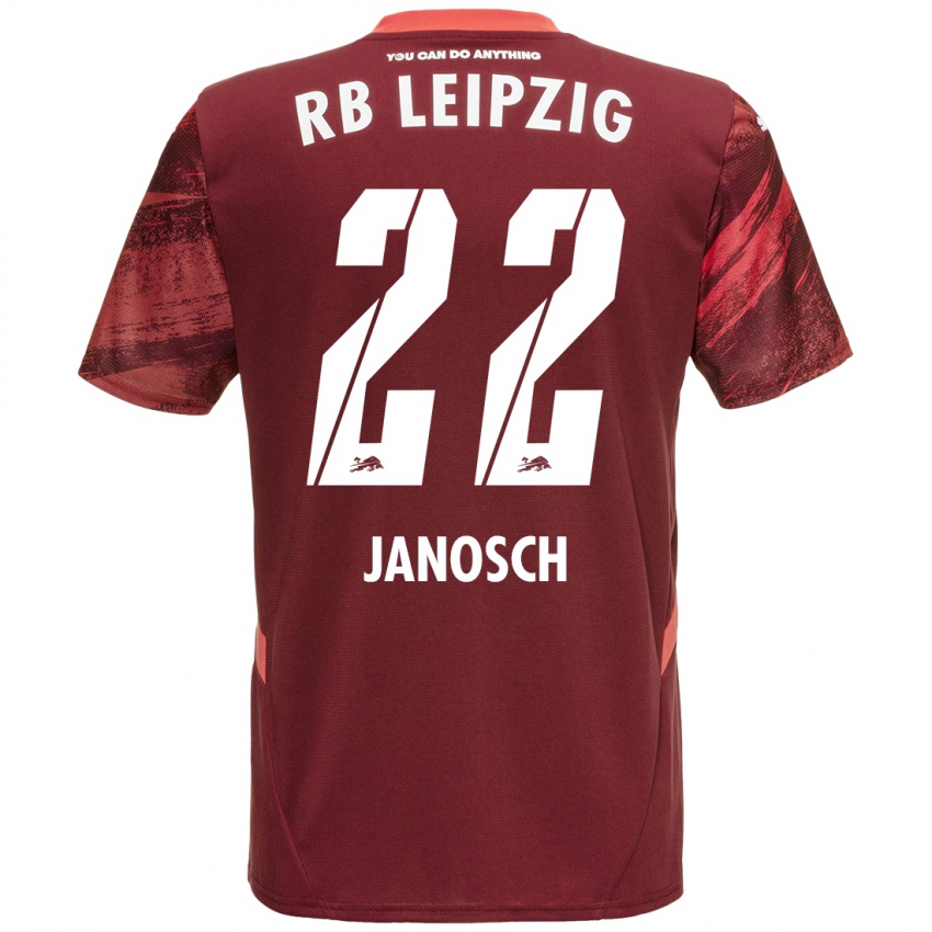 Mænd Luca Janosch #22 Bourgogne Udebane Spillertrøjer 2024/25 Trøje T-Shirt