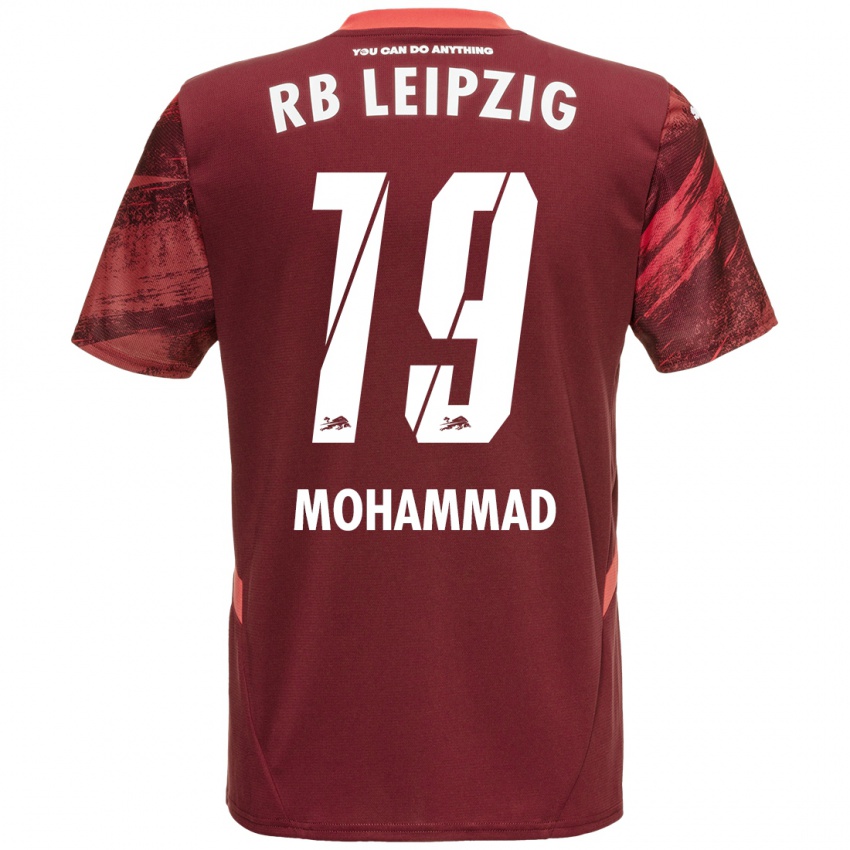 Mænd Sammy Mohammad #19 Bourgogne Udebane Spillertrøjer 2024/25 Trøje T-Shirt