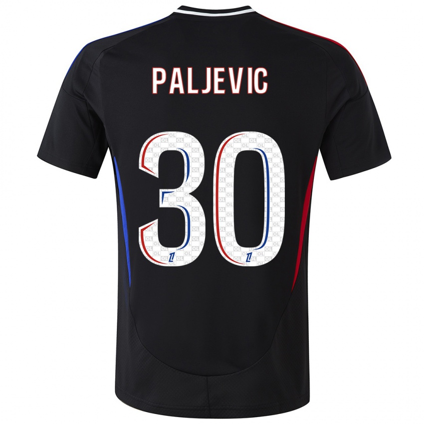 Mænd Alyssia Paljevic #30 Sort Udebane Spillertrøjer 2024/25 Trøje T-Shirt