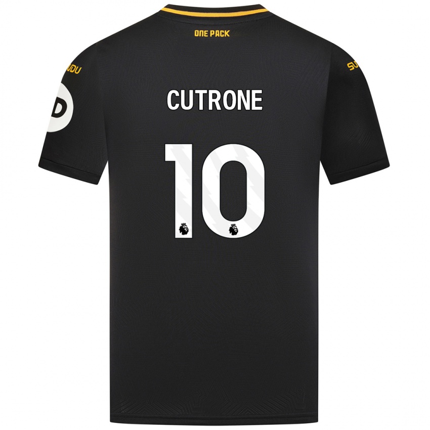 Mænd Patrick Cutrone #10 Sort Udebane Spillertrøjer 2024/25 Trøje T-Shirt