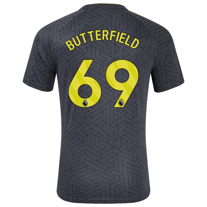 Mænd Luke Butterfield #69 Sort Gul Udebane Spillertrøjer 2024/25 Trøje T-Shirt