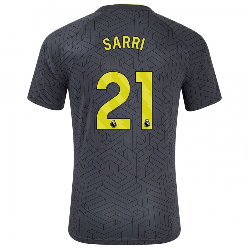 Mænd Veatriki Sarri #21 Sort Gul Udebane Spillertrøjer 2024/25 Trøje T-Shirt