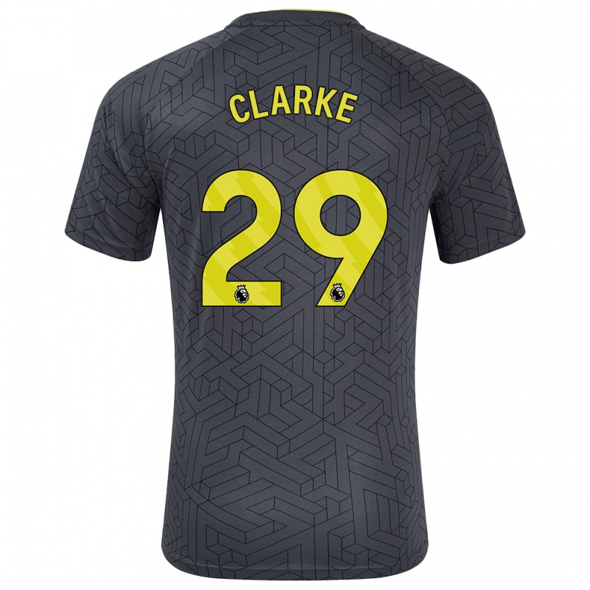 Mænd Abbey Clarke #29 Sort Gul Udebane Spillertrøjer 2024/25 Trøje T-Shirt