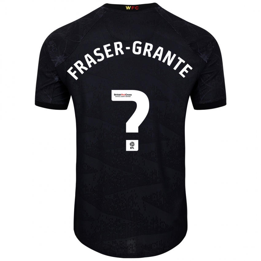 Mænd Zak Fraser-Grante #0 Sort Hvid Udebane Spillertrøjer 2024/25 Trøje T-Shirt