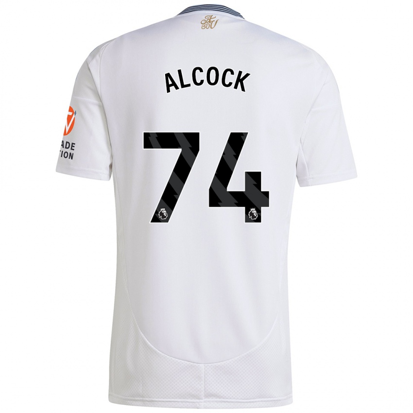 Mænd Todd Alcock #74 Hvid Udebane Spillertrøjer 2024/25 Trøje T-Shirt