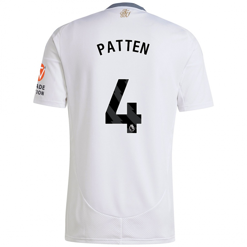 Mænd Anna Patten #4 Hvid Udebane Spillertrøjer 2024/25 Trøje T-Shirt