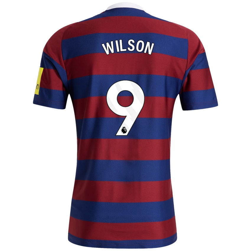 Mænd Callum Wilson #9 Bordeaux Marineblå Udebane Spillertrøjer 2024/25 Trøje T-Shirt